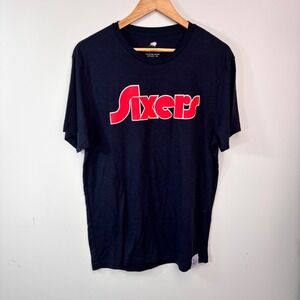 Philadelphia 76ers Sixers Sportiqe 76 Originals Navy T-Shirt Large NBA